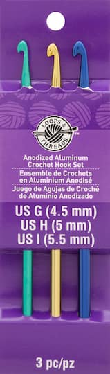 Anodized Aluminum Crochet Hook Set by Loops &#x26; Threads&#xAE;, G-I
